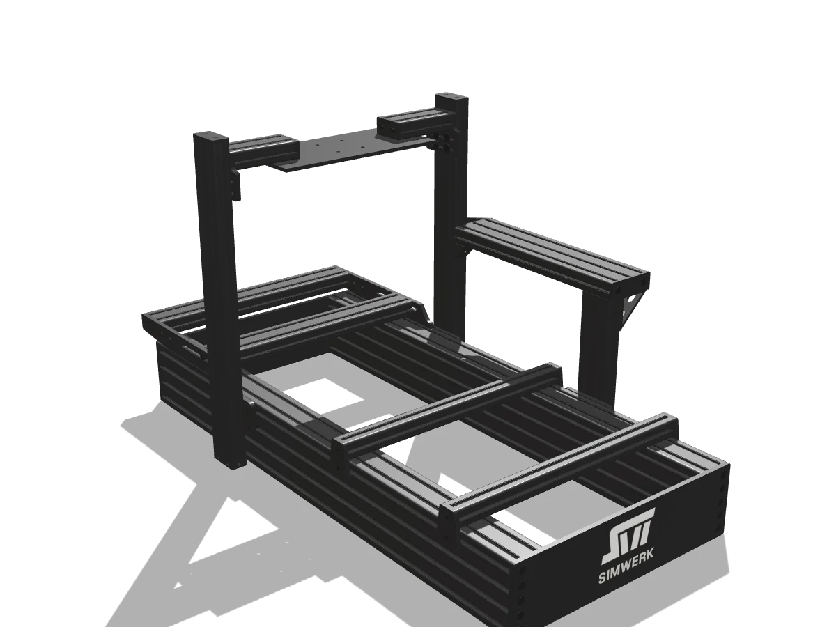 SimWerk Grand chassis in Stealth Black (3D preview)